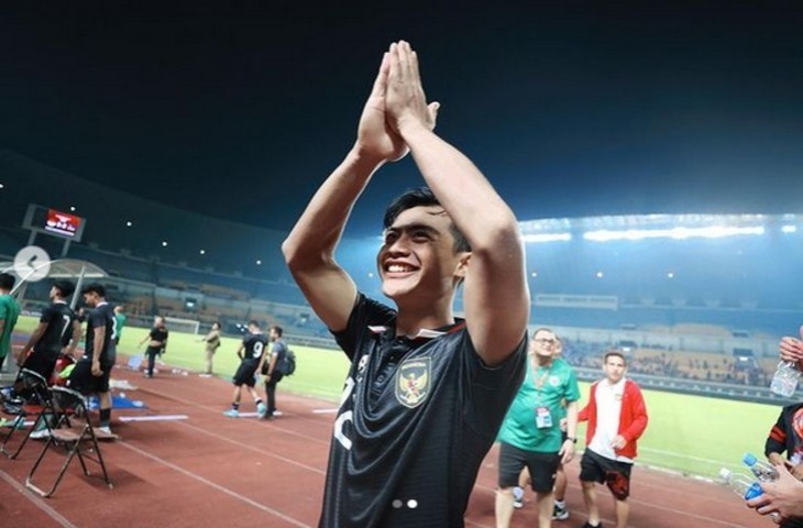 Bek kiri Timnas Indonesia Pratama Arhan (@pratamaarhan8)