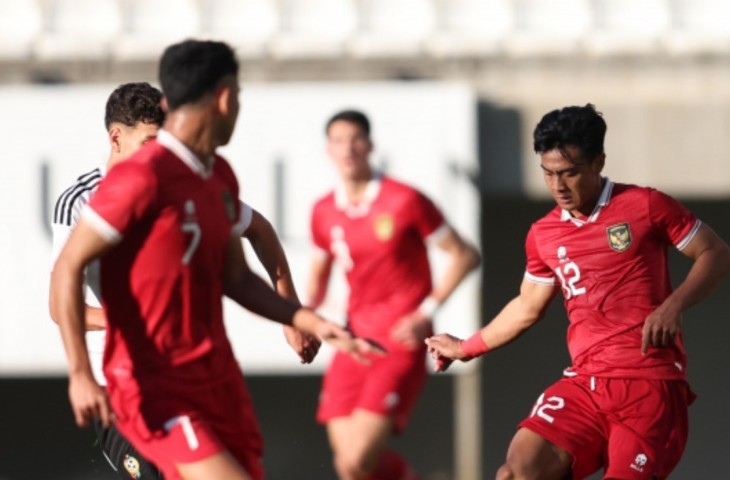 Pratama Aram dalam sesi latihan bersama Timnas Indonesia. (pssi)