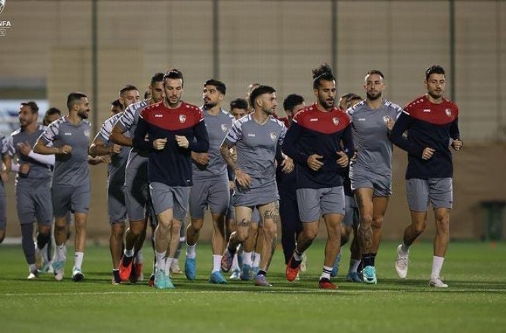 Timnas Suriah akan melakoni laga kedua di Piala Asia, kini melawan Australia di Stadion Jassim bin Hamad (Tangkapan layar @syrianfa)