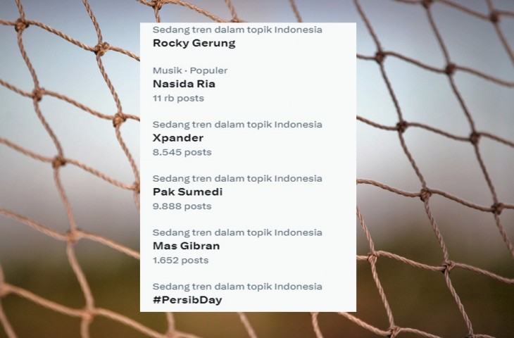 Persibday menjadi trending topik di X atau Twitter jelang laga Persib kontra Persikabo. 