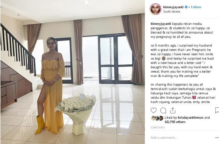 Hadiah dari Greg Nwokolo untuk Kimmy jayanti - (Instagram/@kimmyjayanti)