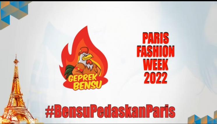 Poster Geprek Bensu untuk Paris Fashion Week. (Instagram/geprekbensu)