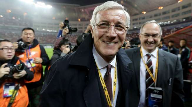 Pelatih Timnas Cina Marcello Lippi. STR / AFP