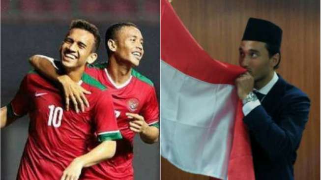 Kolase foto Egy Maulana Vikri dan Ezra Walian