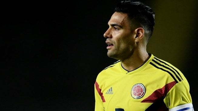 Penyerang andalan sekaligus kapten Timnas Kolombia, Radamel Falcao (MARCO BERTORELLO / AFP)