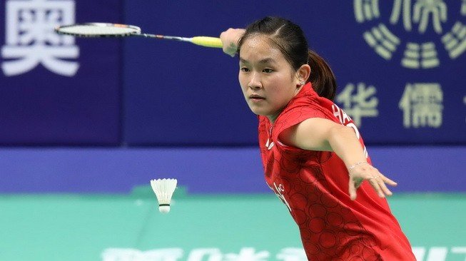 Pebulutangkis tunggal putri Indonesia, Ruselli Hartawan, gagal sumbang poin setelah kalah straight game dari Sayaka Takahashi (Jepang) di babak semifinal Tong Yun Kai Cup 2019, Sabtu (23/3). [Humas PBSI]