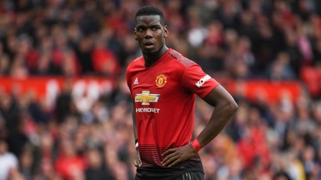 Gelandang Manchester United (MU), Paul Pogba. [AFP/Paul Ellis]