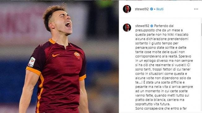 El Shaarawy curhat usai tinggalkan AS Roma. (Instagram/@stewel92).