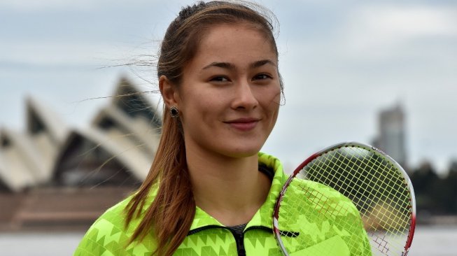 Pebulutangkis tercantik dunia versi Sportsflu 2016, Gronya Somerville. [AFP/Saeed Khan]