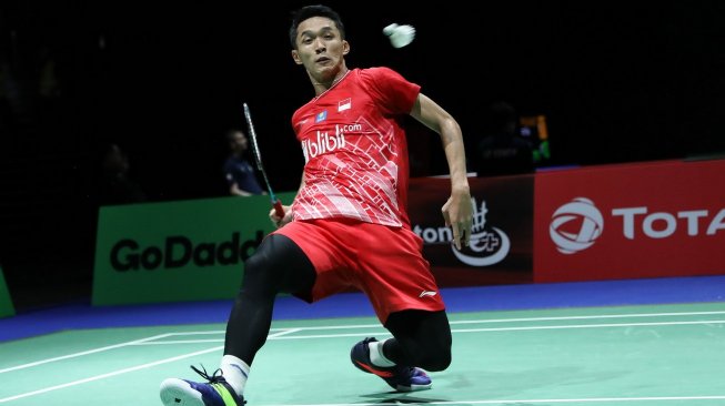 Pebulutangkis tunggal putra Indonesia, Jonatan Christie yang akrab disapa Jojo, melaju ke babak 16 Besar Kejuaraan Dunia Bulutangkis 2019 usai mengalahkan wakil Korsel, Kwang Hee Heo, Selasa (20/8). [Humas PBSI]