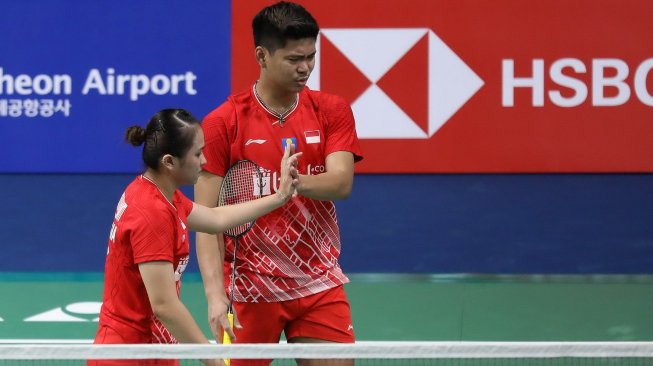 Pasangan ganda campuran Indonesia, Praveen Jordan/Melati Daeva Oktavianti. [Humas PBSI]