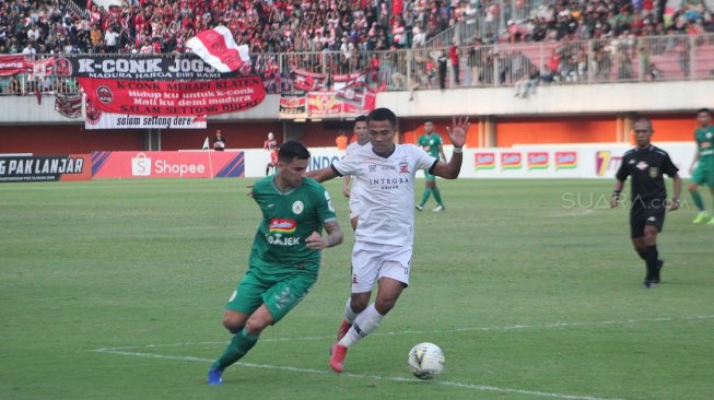 Gelandang PSS Sleman, Brian Ferreira. (Suara.com/Irwan Febri Rialdi).