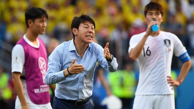 Mantan pelatih Timnas Korea Selatan, Shin Tae-yong. (Johannes Eisele/AFP).