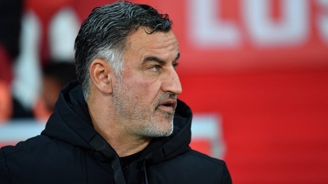 Pelatih Lille, Christophe Galtier. [DENIS CHARLET / AFP]