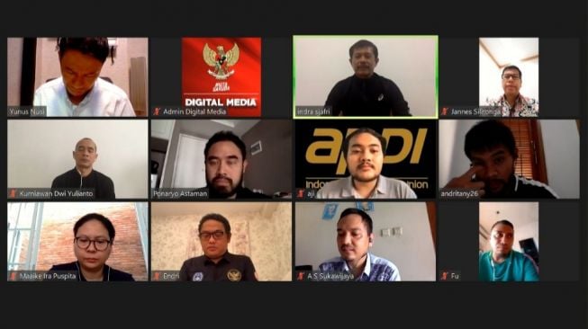 Rapat virtual PSSI dan APSSI, Selasa (26/5/2020). (dok. PSSI)