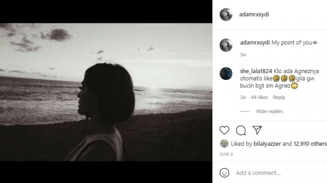 Potret mesra Adam Rosyadi dan Agnez Mo [Instagram/adamrxsydi]