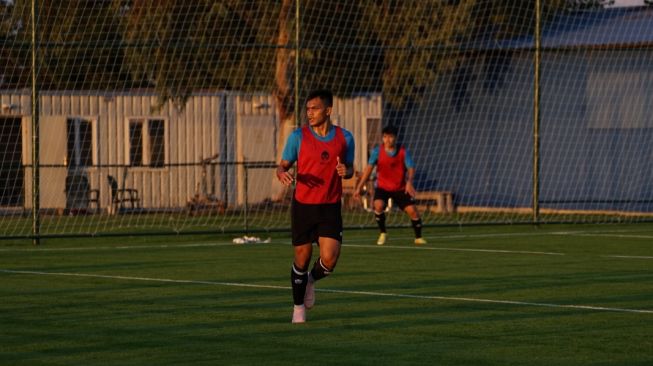 Rachmat Irianto saat berlatih bersama Timnas Indonesia di Turki (dok. PSSI).