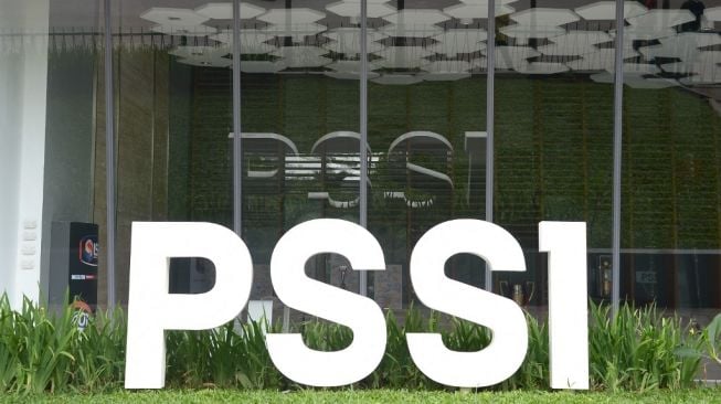 Logo PSSI. [ADEK BERRY / AFP]