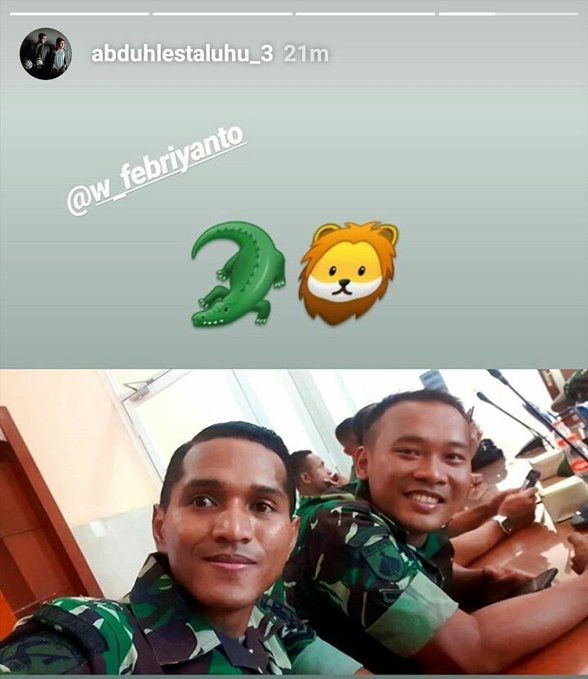 Insta story Abduh Lestaluhu. (Twitter/@indotransfer).