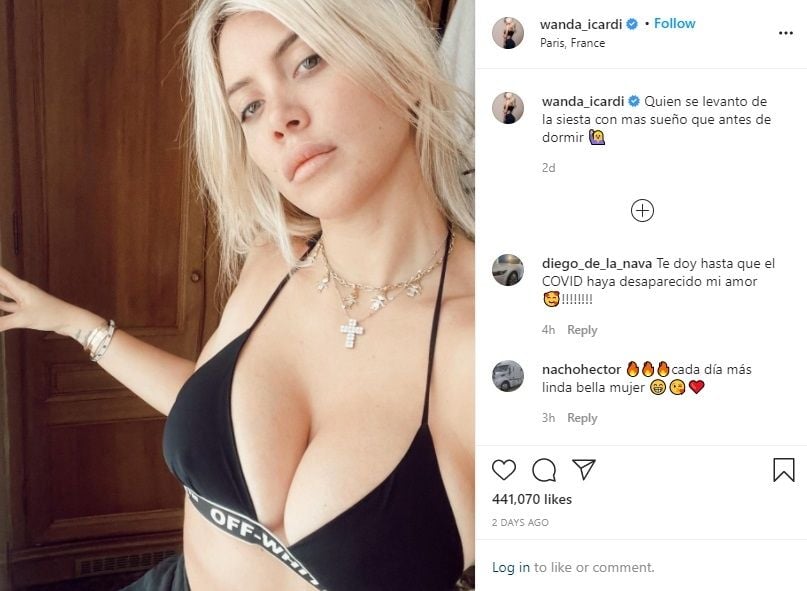 Wanda Nara tampil seksi saat bangun tidur, (Instagram/wanda_icardi)