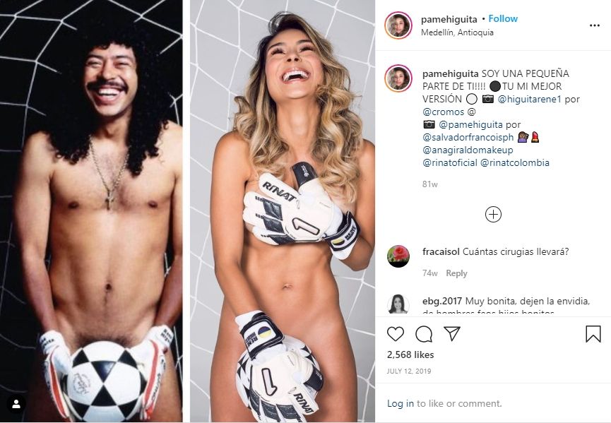 Putri timnas Kolombia, Pamela Higuita. (Instagram/pamehiguita)