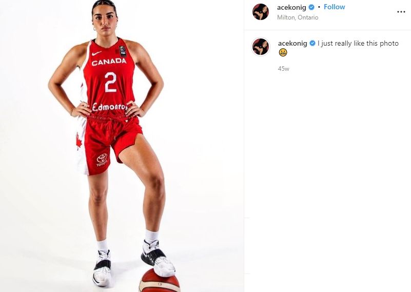 Aislinn Konig, pebasket yang jadi pujaan hati Sandy Walsh. (Instagram/acekonig)