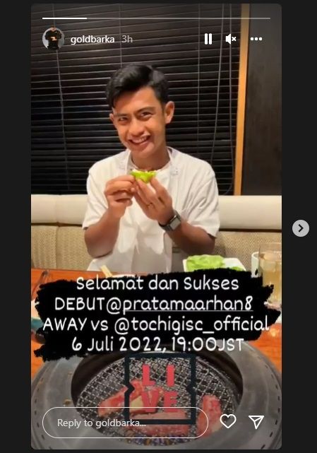 Pratama Arhan disebut akan debut 6 Juli 2022 bersama Tokyo Verdy. (Instagram/goldbarka)