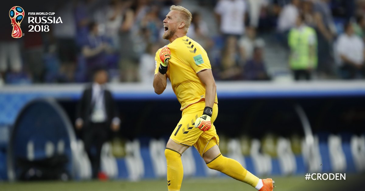 Kiper Denmark, Kasper Schmeichel. (Sumber: Twitter/@FIFAWolrdcup)